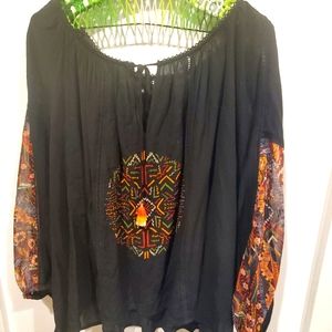 Desigual long sleeved peasant blouse